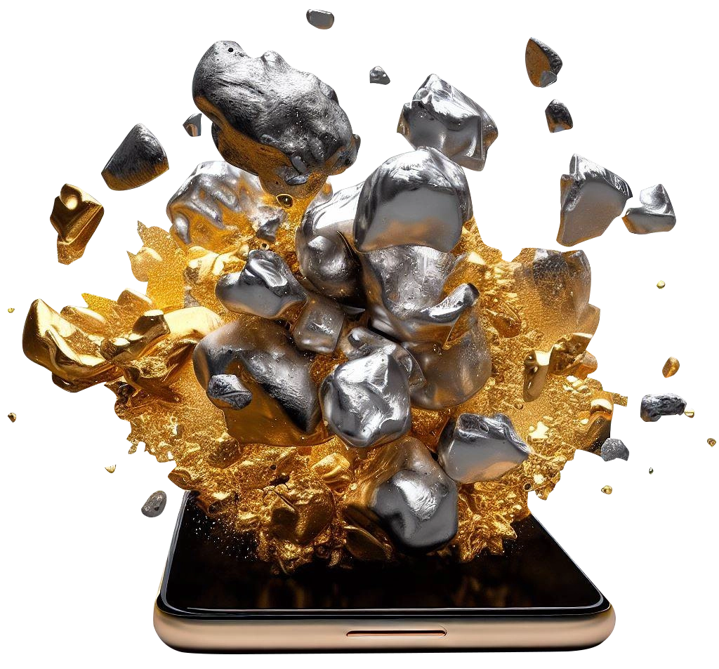 copie mobile argent et or